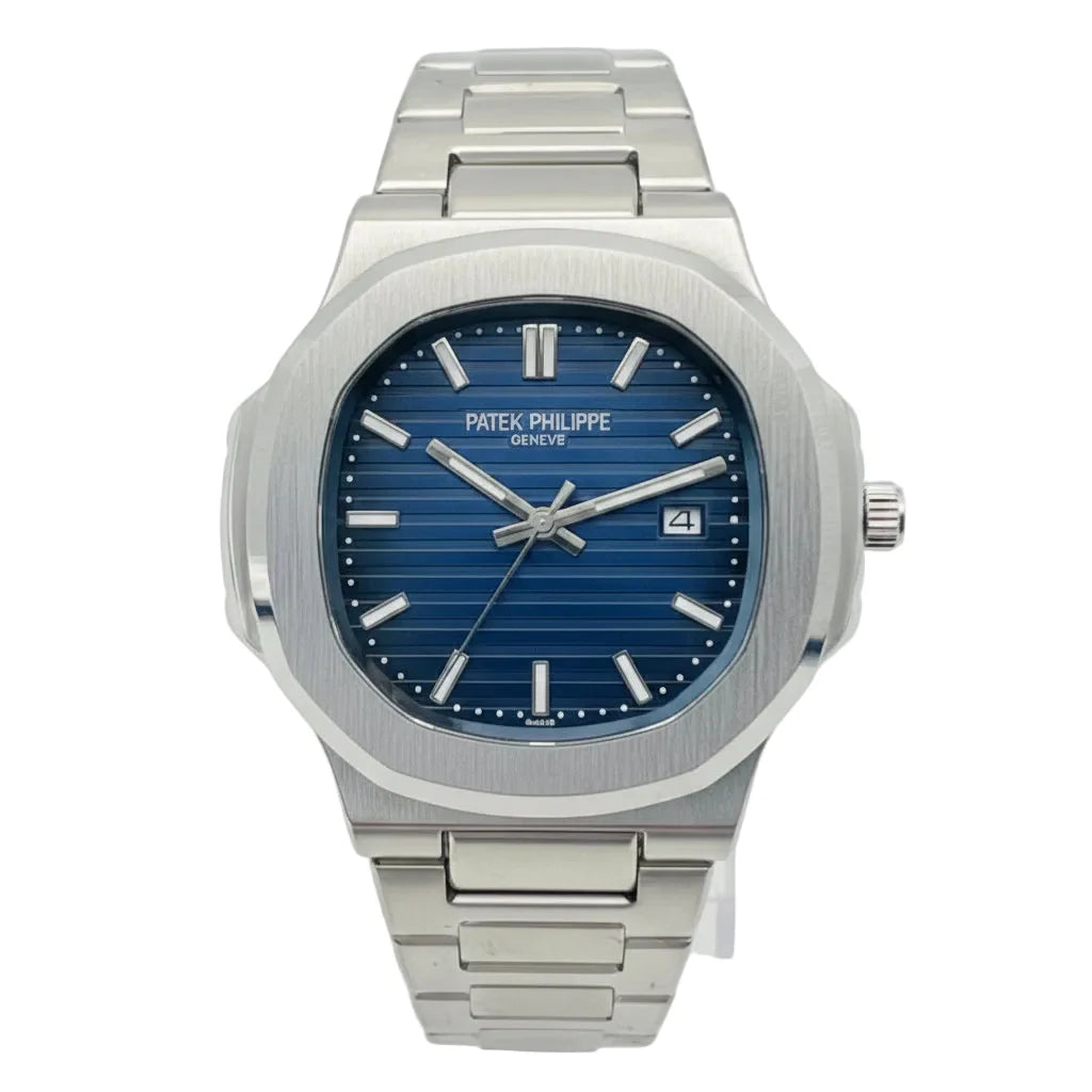 Luxury Stainless Steel Men’s Chronograph Watch Blue Dial