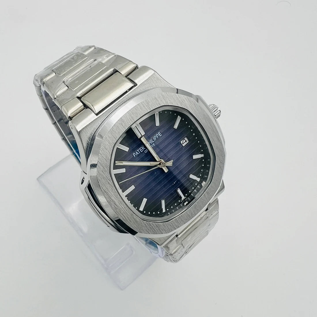 Luxury Stainless Steel Men’s Chronograph Watch Blue Dial