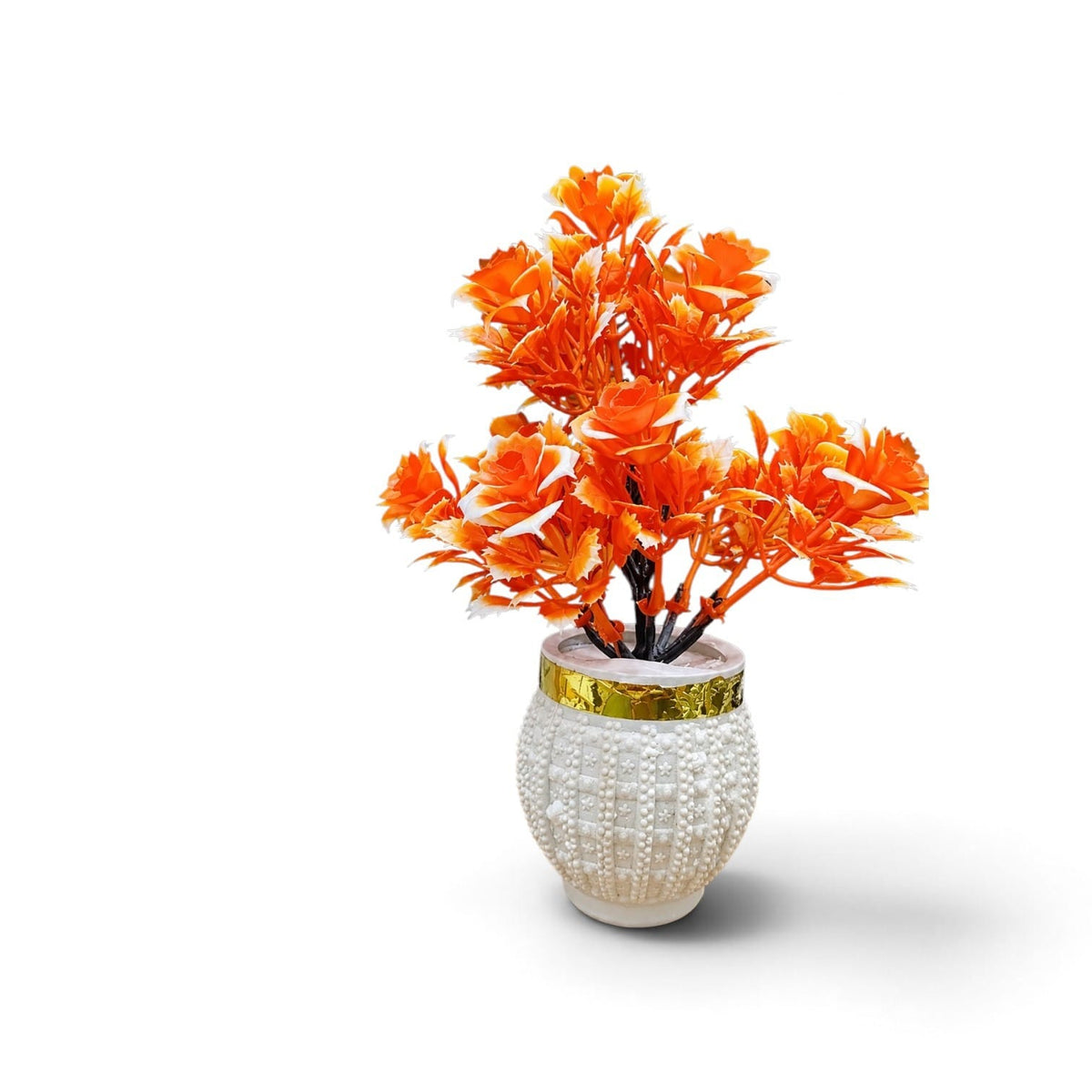 Sunset Orange Rose Luxury Vase