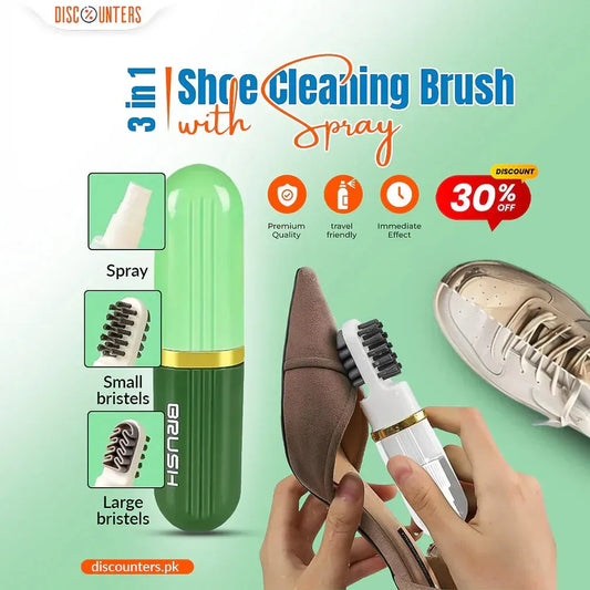 3 In 1 New Shoe Cleaning Brush with Spray
