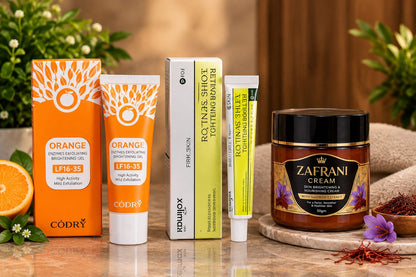 Pack of 3 Zafrani Whitening x Retinal Shot Booster x Orange Enzyme Gel
