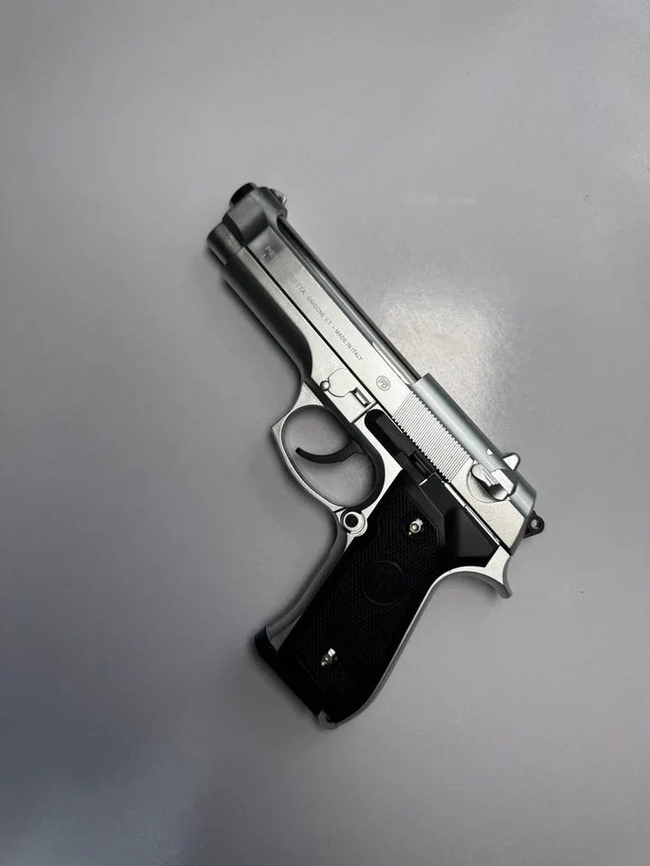 Silver Color M92 Beretta Airsoft Toy Gun – Realistic 6mm BB Pistol Replica for Safe Tactical Play