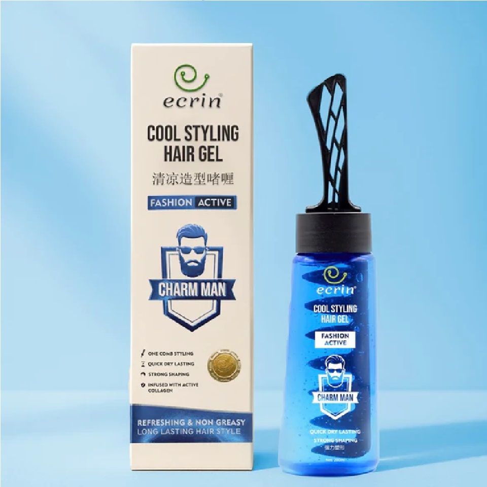 Original ECRIN COOL STYLING HAIR GEL WITH ACTIVE COLLAGEN 280ml